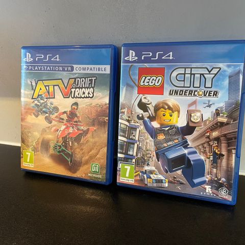 Lego city undercover og ATV drift & tricks til ps4 selges