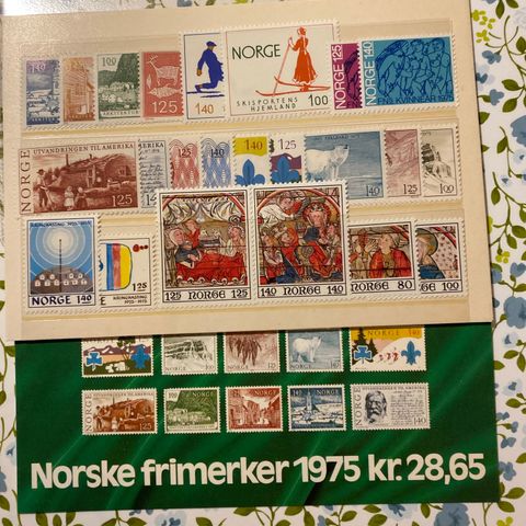 Norge Årssett 1975 - 23 stk ** - Pålydende kr 28,65