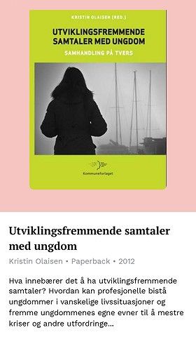 Utviklingsfremmende samtaler med ungdom.