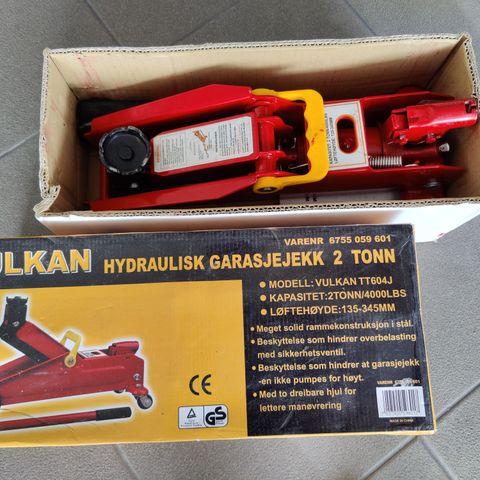 Vulkan - Hydraulisk Garasje Jekk 2 Tonn