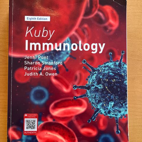 Kuby Immunology bok 8. utgave - Nypris 929kr