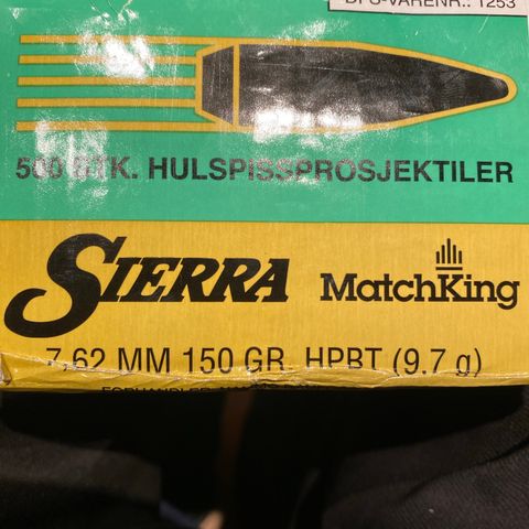 Sierra MatchKing 7,62mm 150 gr. HPBT (9,7 G) 30 cal.