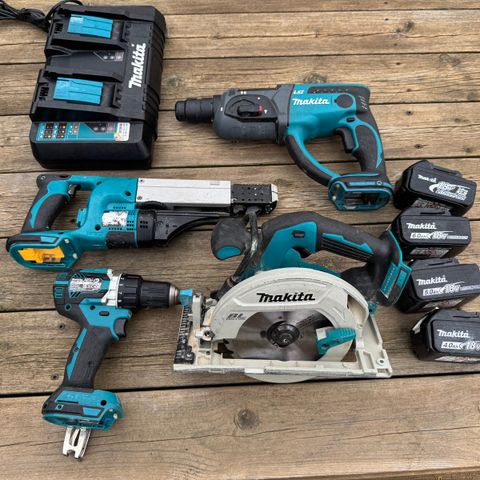 MAKITA PAKKE MED 18V VERKTØY FRA KONKURSBO