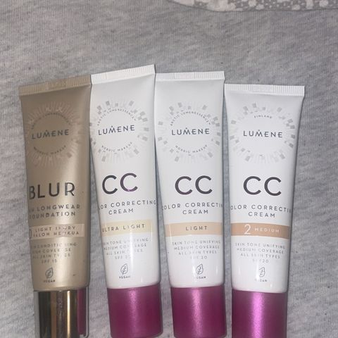 Lumene cc cream, 4 forskjellige farger