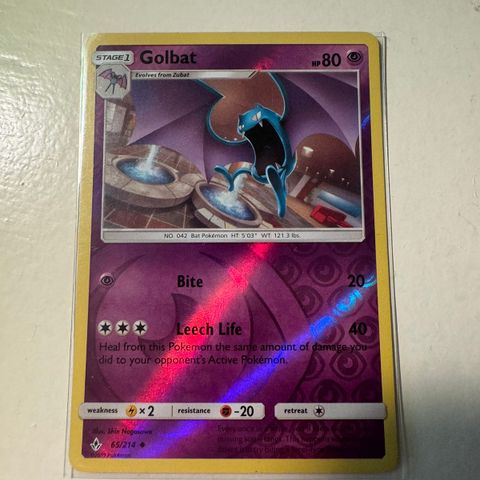 Golbat [Reverse Holo] #65 Pokemon Unbroken Bonds