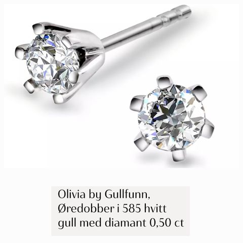 Vakker Diamant Ørepynt 0,5 ct