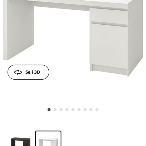 Malm skrivebord fra Ikea