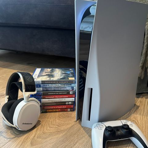 Playstation 5 + steelseries arctis 7 + 9 spill