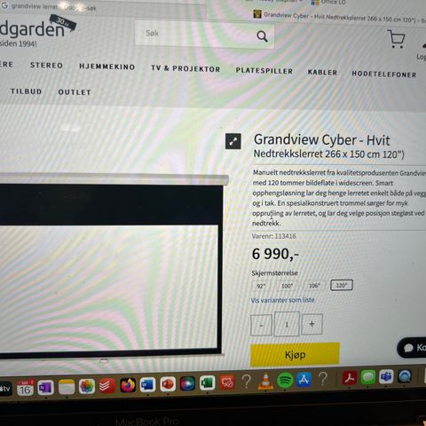 Grandview Cyber filmlerret manuelt 120»