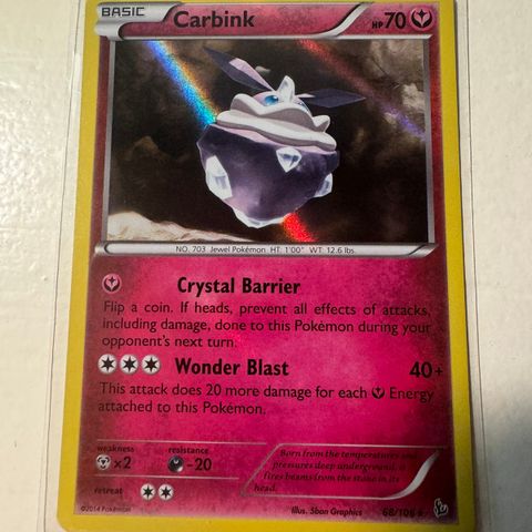 Carbink [Holo] #68 Pokemon Flashfire