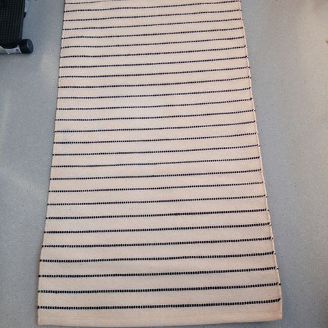 Teppe beige blå striper 150/80