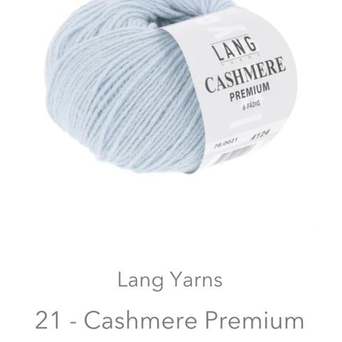 Lang Yarns Cashmere Premium Pihl Lys blå