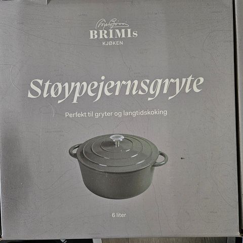 Brimi støpjernsgryte 6ltr