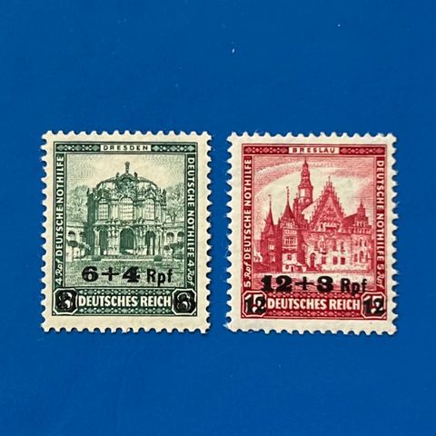 Tyske rike 1932 Michel 463-464 Nothilfe postfrisk