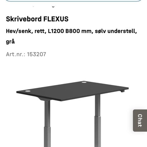 AJ Flexus hev og senk skrivebord