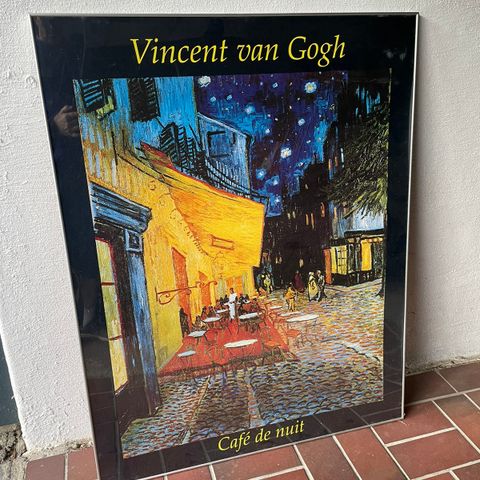 Innrammet plakat Van Gogh - Café de nuit