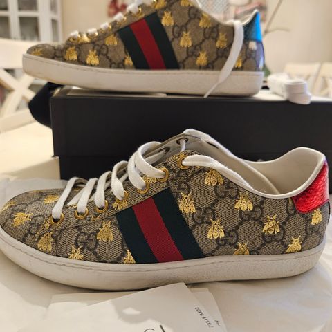 Gucci Ace Beige GG sko str. 36 for 4500kr