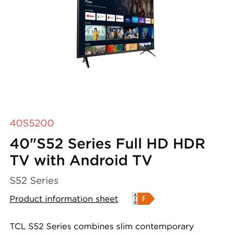 Selger FULL HD smart TV