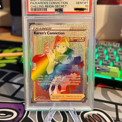 Karen's Conviction #216 Pokemon Chilling Reign PSA 10