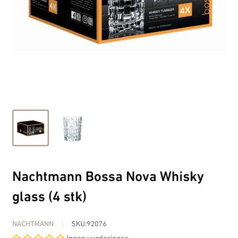 Nachmann Boss Nova Whiskey glass