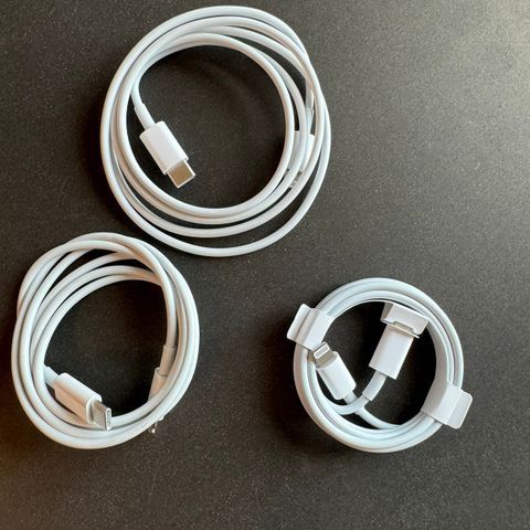 Orginale apple ladekabler UsB C/lightning