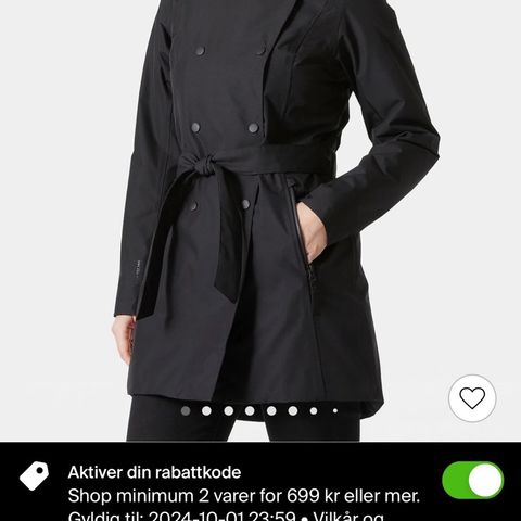 Helly Hansen trench jakke/kåper