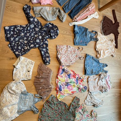 Klespakke til jente str 98/104; OshKosh B’gosh, ByTimo, Gap, Haust and Claire mm