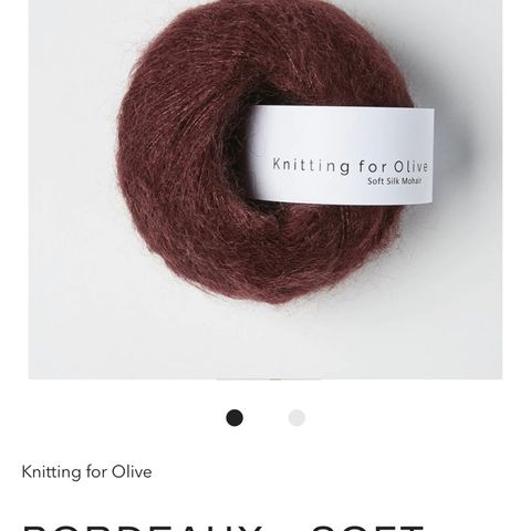 Tolv nøster KFO Soft Silk Mohair i fargen Bordeaux