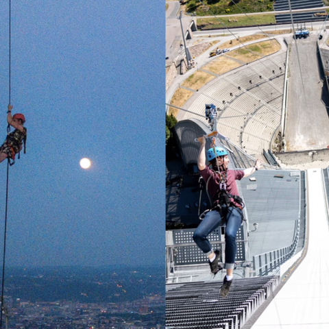 Kollevensvevet: Rappell & Zipline pakke 2 stk - inkludert inngang