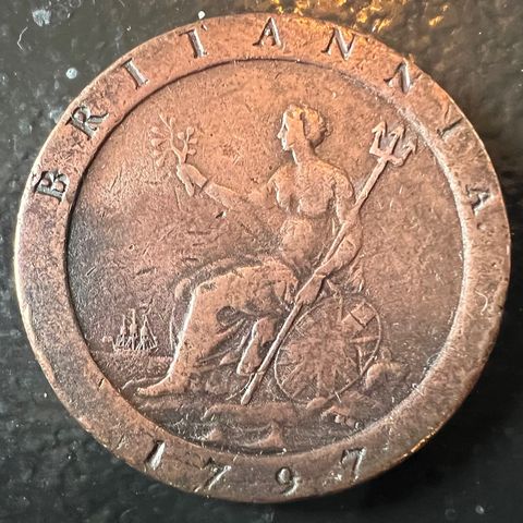 I penny - Georg III * år 1797 kr 300