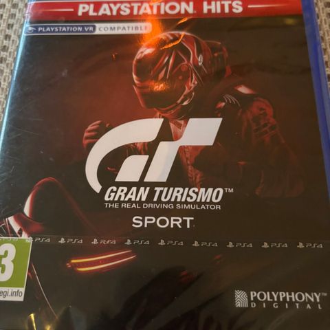 Gran Turismo sport PS4 selges - uåpnet