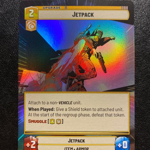 Jetpack hyperspace foil Star wars unlimited samlekort