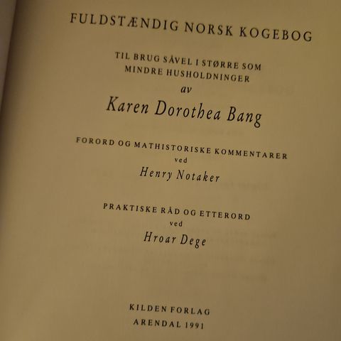 Fuldstændig norsk kogebog