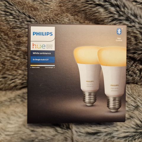 2 stk. 2pk. Philips Hue E27 WA pærer