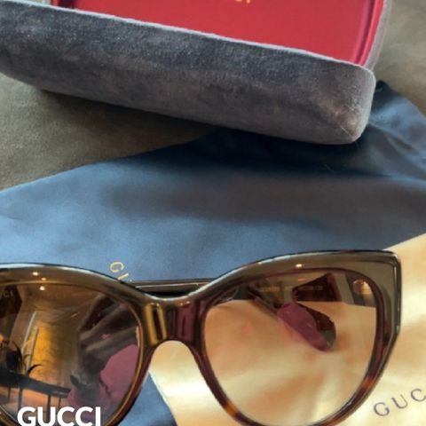 Gucci solbriller, graderte glass, brun