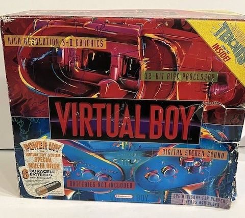 ØK: Virtual Boy Orginal Eske m/papp, insert osv