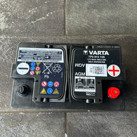 Varta 12v batteri selges