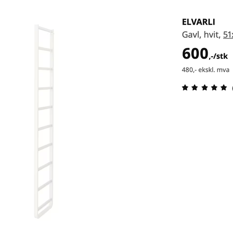 EVARLI gavl fra IKEA