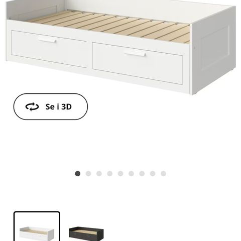 Ikea brimnes dagseng med to madrasser og overmadrass selges