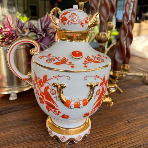 Lomonosov Imperial Porcelain Decanter Samovar Style