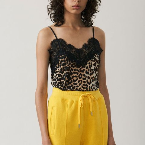 Ganni singlet i leopard