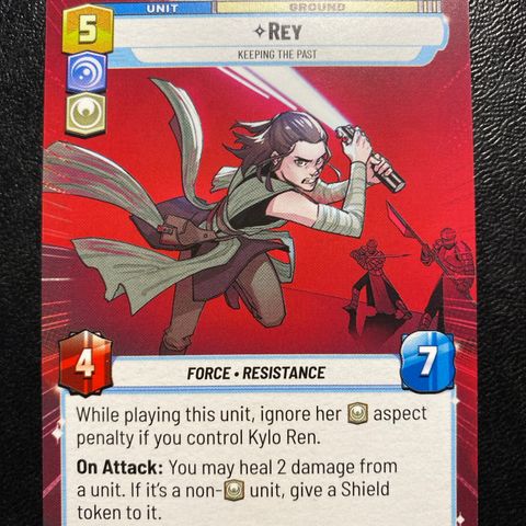 Rey legendary hyperspace Star wars unlimited samlekort