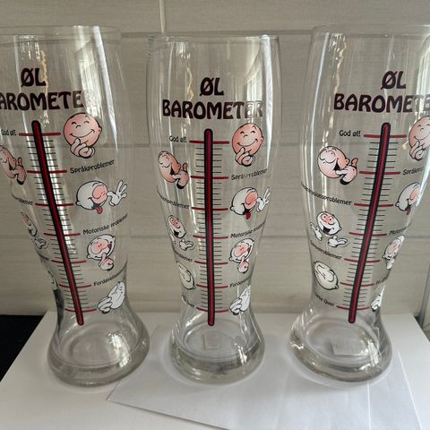 Øl Barometer Glass 3 stk