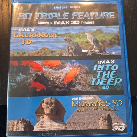 Imax 3D triple feature bluray