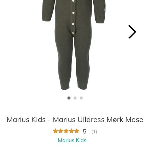 Marius Kids - Marius Ulldress Mørk Mose str. 86