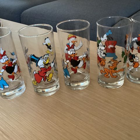 Fem Donald Duck glass