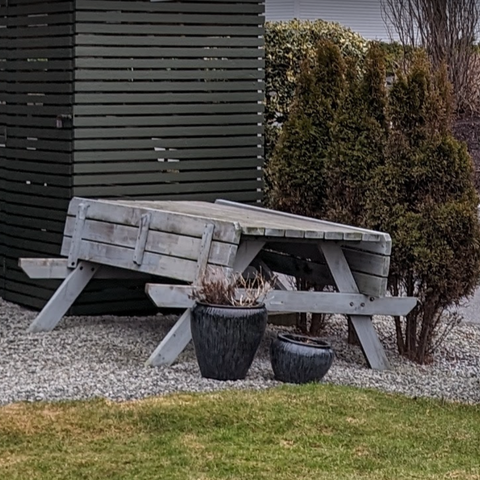 Piknikbord, hagebord, piknikbenk, parkbenk, rastebord, hagemøbler