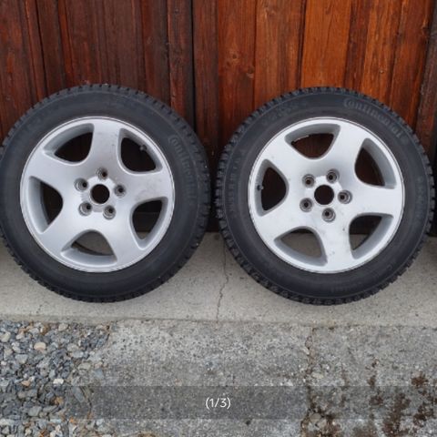 R16 5x112 ET45 Audi felger med piggdekk selges