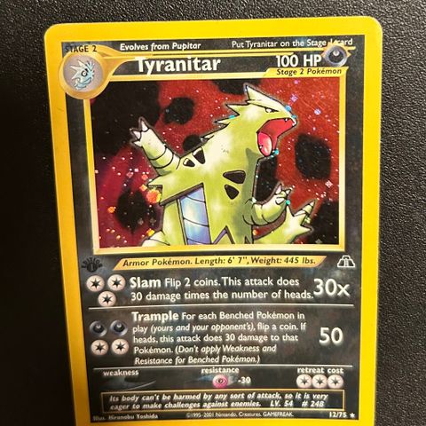 Tyranitar 12/75 1st edition - Neo Discovery