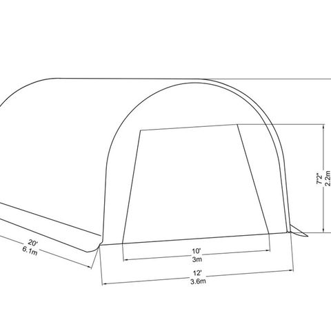 Garasjetelt 6x3m 6x2,9m